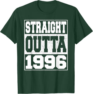 Straight Outta 1996 Vintage Year 1996 Men Women Birthday T-Shirt - T-Shirt | Forest