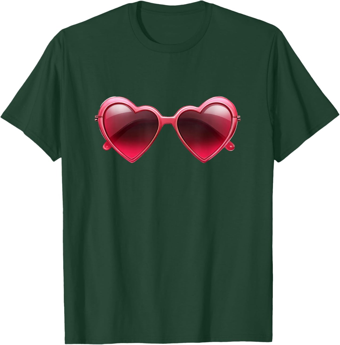 Funny Sunglasses Outfit with Heart Shaped Glasses T-Shirt - T-Shirt | Forest