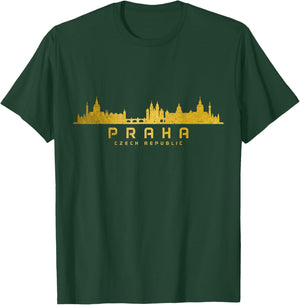 Prague Skyline Czech Republic Praha Souvenir T-Shirt - T-Shirt | Forest