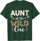 Aunt of the wild one birthday girl matching family party T-Shirt - T-Shirt | Forest