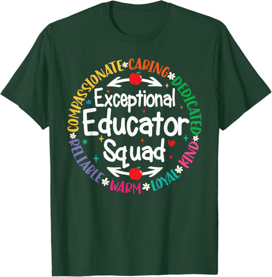 Exceptional Education Squad ESE SPED Ed Special Teacher Team Men Women Kids T-Shirt - T-Shirt | Forest