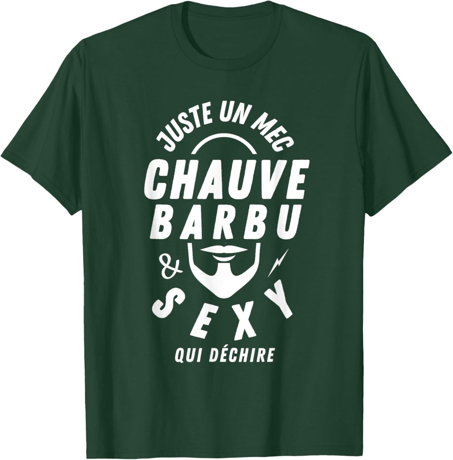 Bald Bearded and Sexy Man - Humour Man Baldness T-Shirt - T-Shirt | Forest