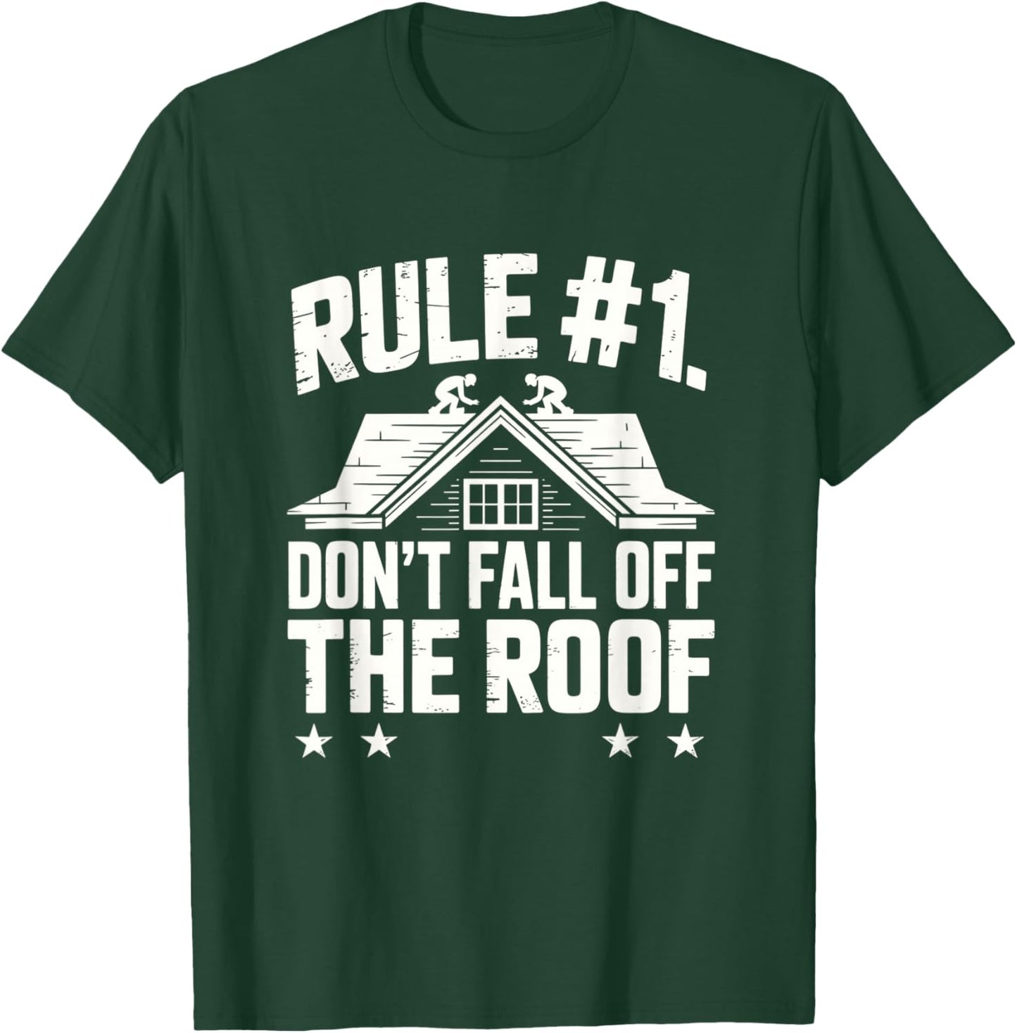 Funny Construction Crew Roofing Business Artwork T-Shirt - T-Shirt | Forest