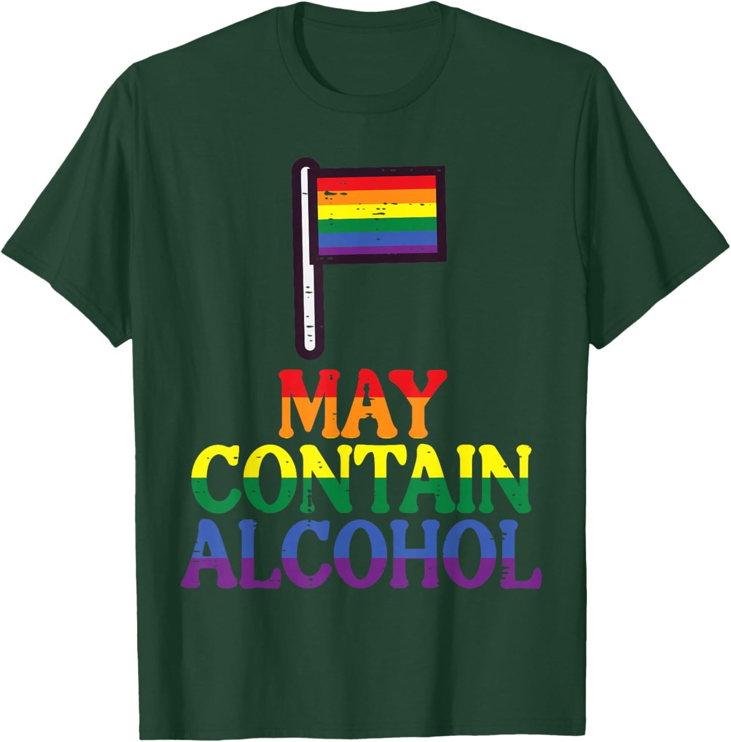 Gay Pride Month Contain Funny LGBTQ Ally Rainbow Men Women T-Shirt - T-Shirt | Forest