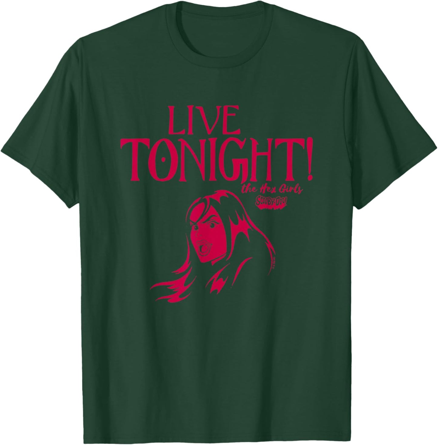 Scooby-Doo Live Tonight! The Hex Girls Silhouette Chest Logo T-Shirt - T-Shirt | Forest