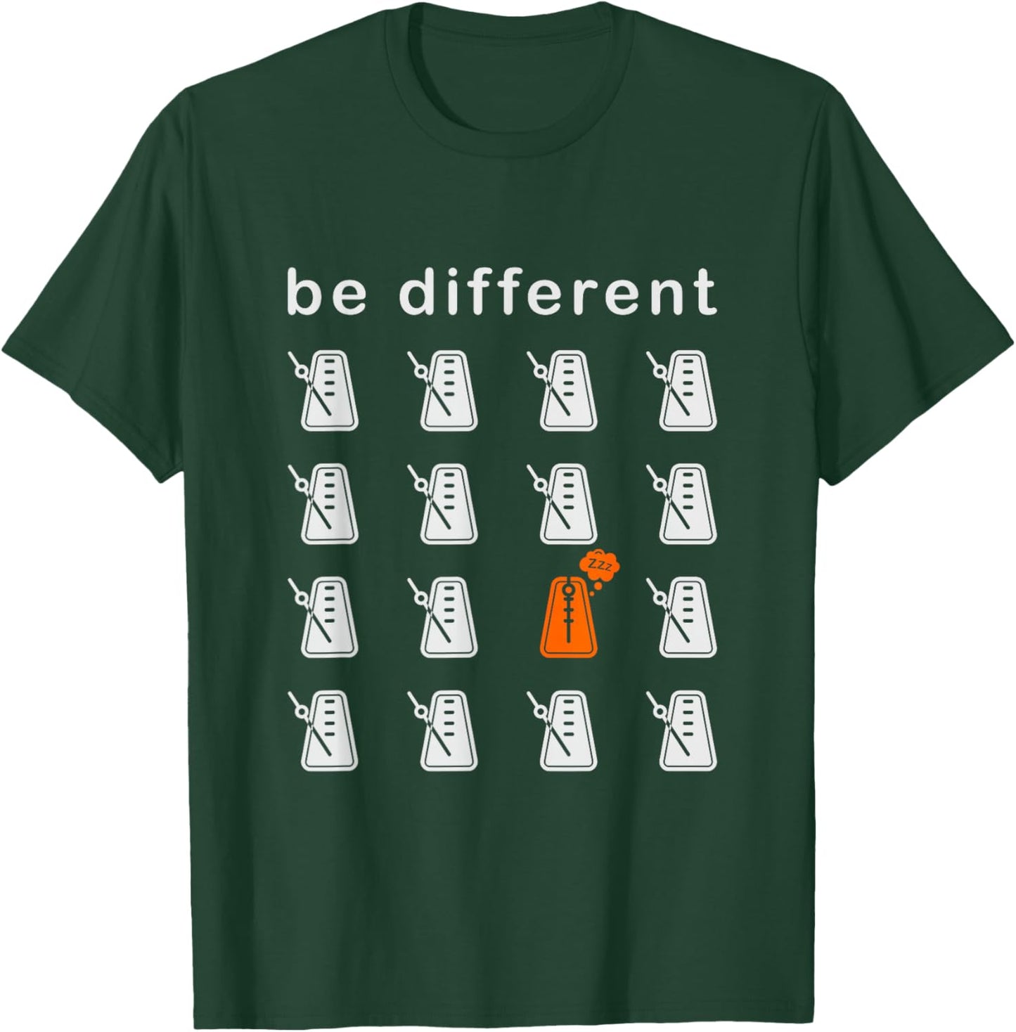 Funny Sleeping Metronome Musician Largo T-Shirt - T-Shirt | Forest