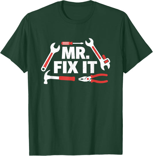 Funny Mr Fix It Mr Break It Father and Son Matching Outfit T-Shirt - T-Shirt | Forest
