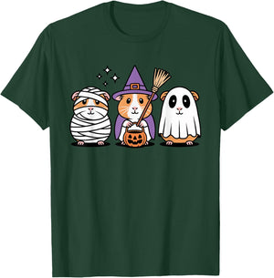 Cute Guinea Pig Halloween Witch Mummy Ghost T-Shirt - T-Shirt | Forest