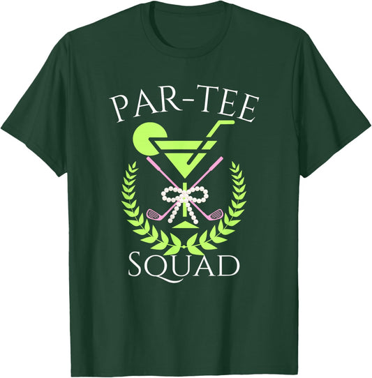 Par Squad Martini Cocktails Golf Drinking Matching T-Shirt - T-Shirt | Forest