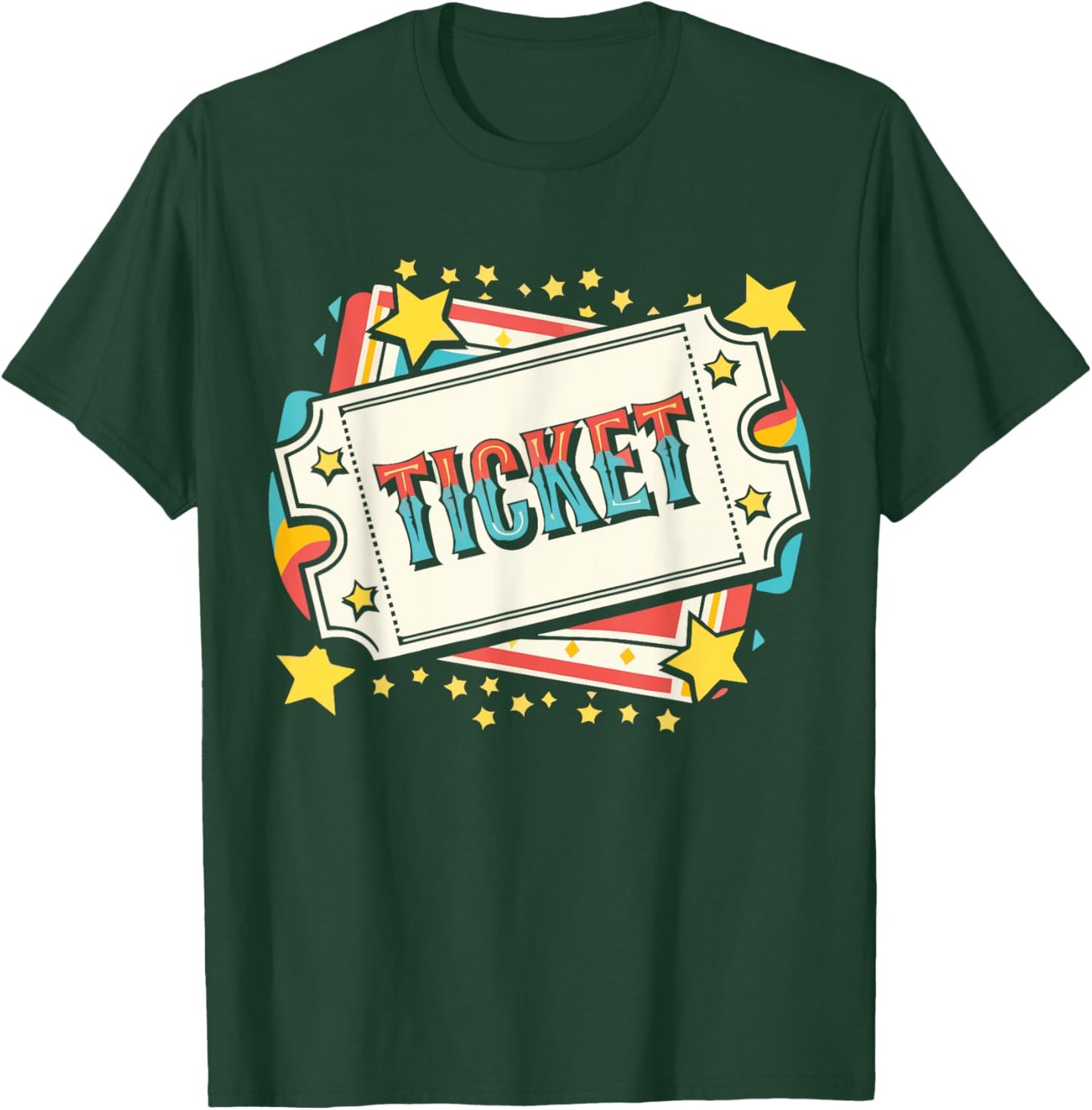 Ticket Seller Outfit Winning Ticket Costume Circus Ticket T-Shirt - T-Shirt | Forest
