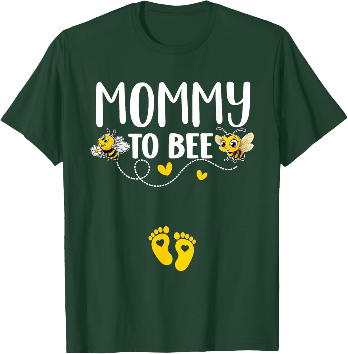 Mommy To Bee Gender Reveal Pregnancy Announcement Mommy T-Shirt - T-Shirt | Forest