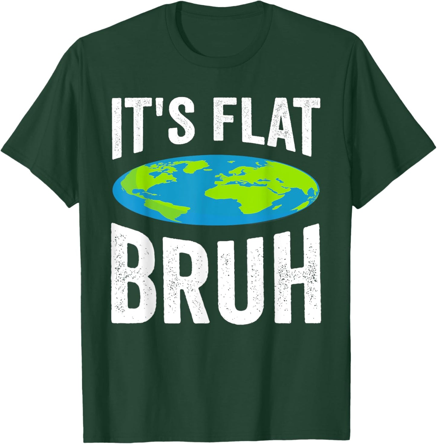 Flat Earth , Black, S T-Shirt - T-Shirt | Forest