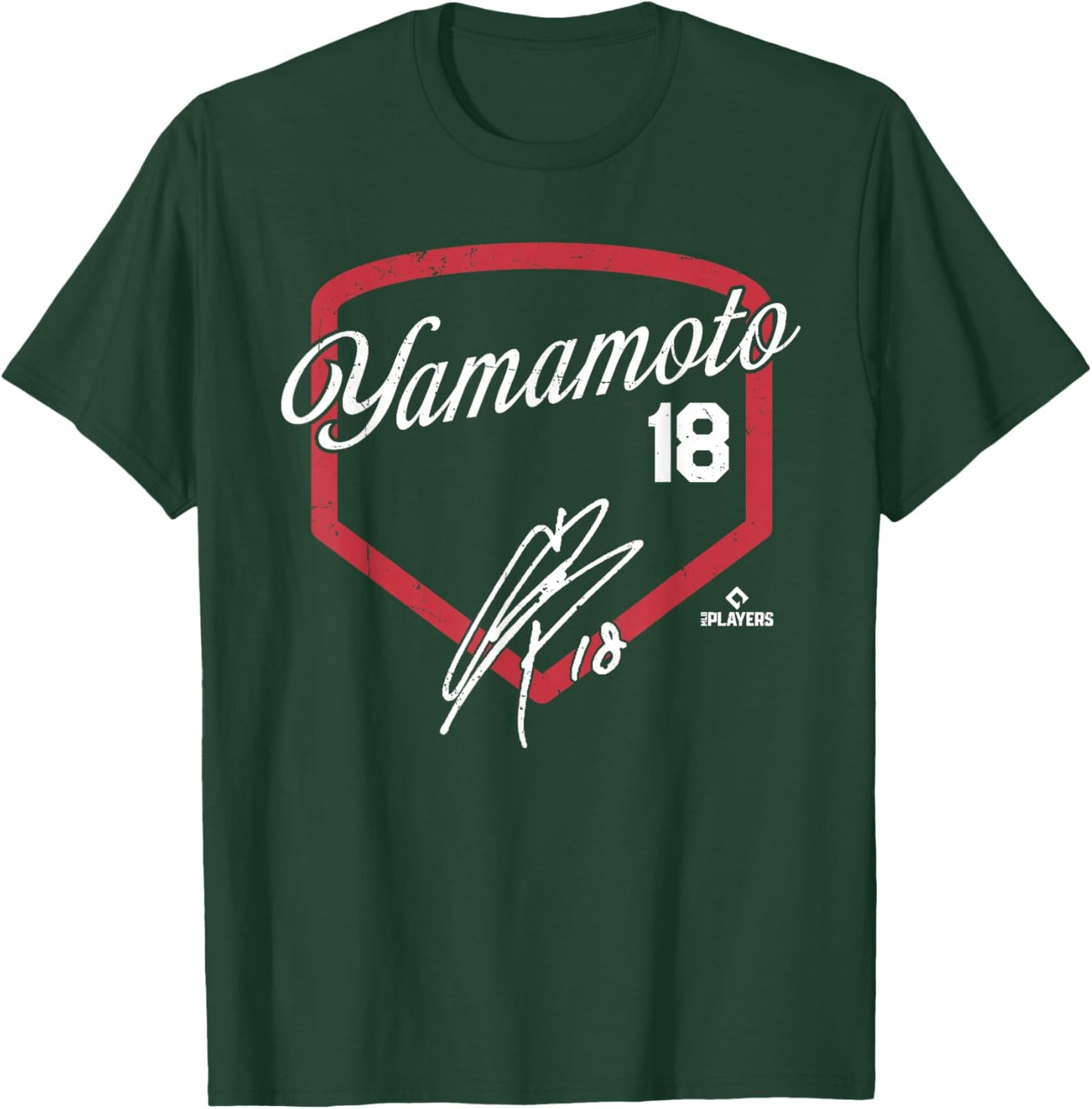 Yoshinobu Yamamoto | Los Angeles MLB Player | MLBYAM3001 T-Shirt - T-Shirt | Forest