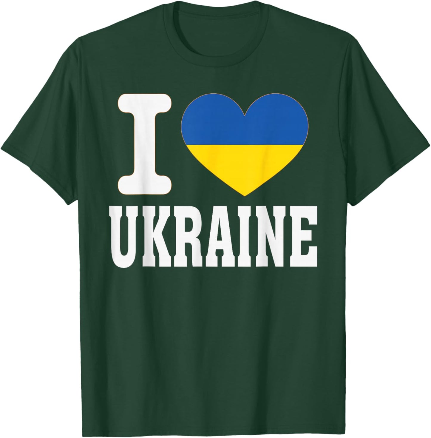 I Love Ukraine Heart Souvenir Lovers Pride Travel T-Shirt - T-Shirt | Forest