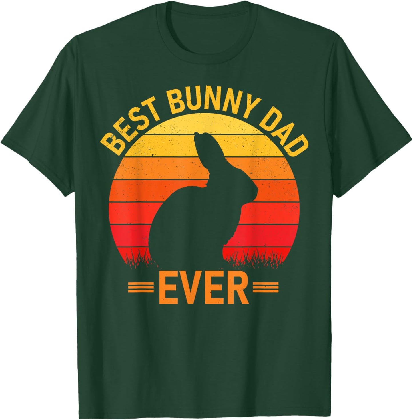 Rabbit Dad Best Bunny Dad Ever Fatherhood Lover Bunnies T-Shirt - T-Shirt | Forest