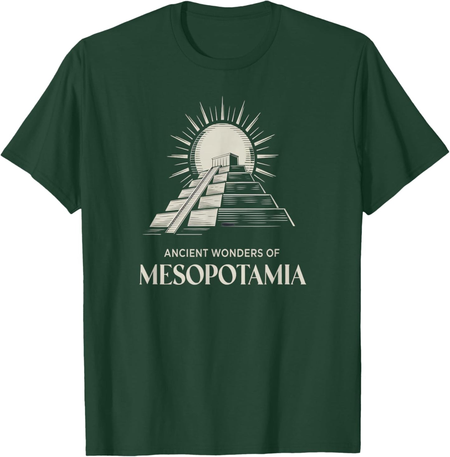 Ancient Wonders Mesopotamia Ziggurat Civilization Icon T-Shirt - T-Shirt | Forest