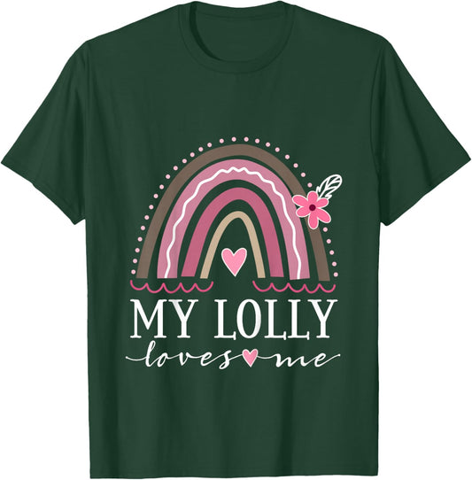 My Lolly Loves Me Granddaughter Rainbow T-Shirt - T-Shirt | Forest