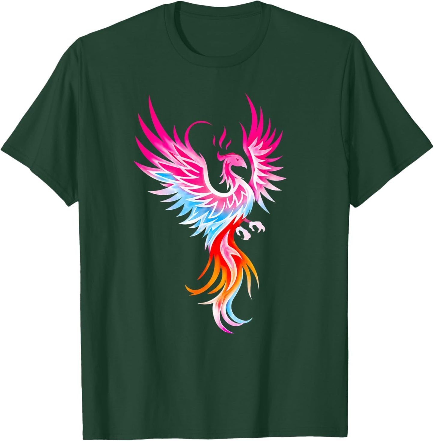 Transgender Lesbian Transbian Phoenix Bird Rising from Ashes T-Shirt - T-Shirt | Forest