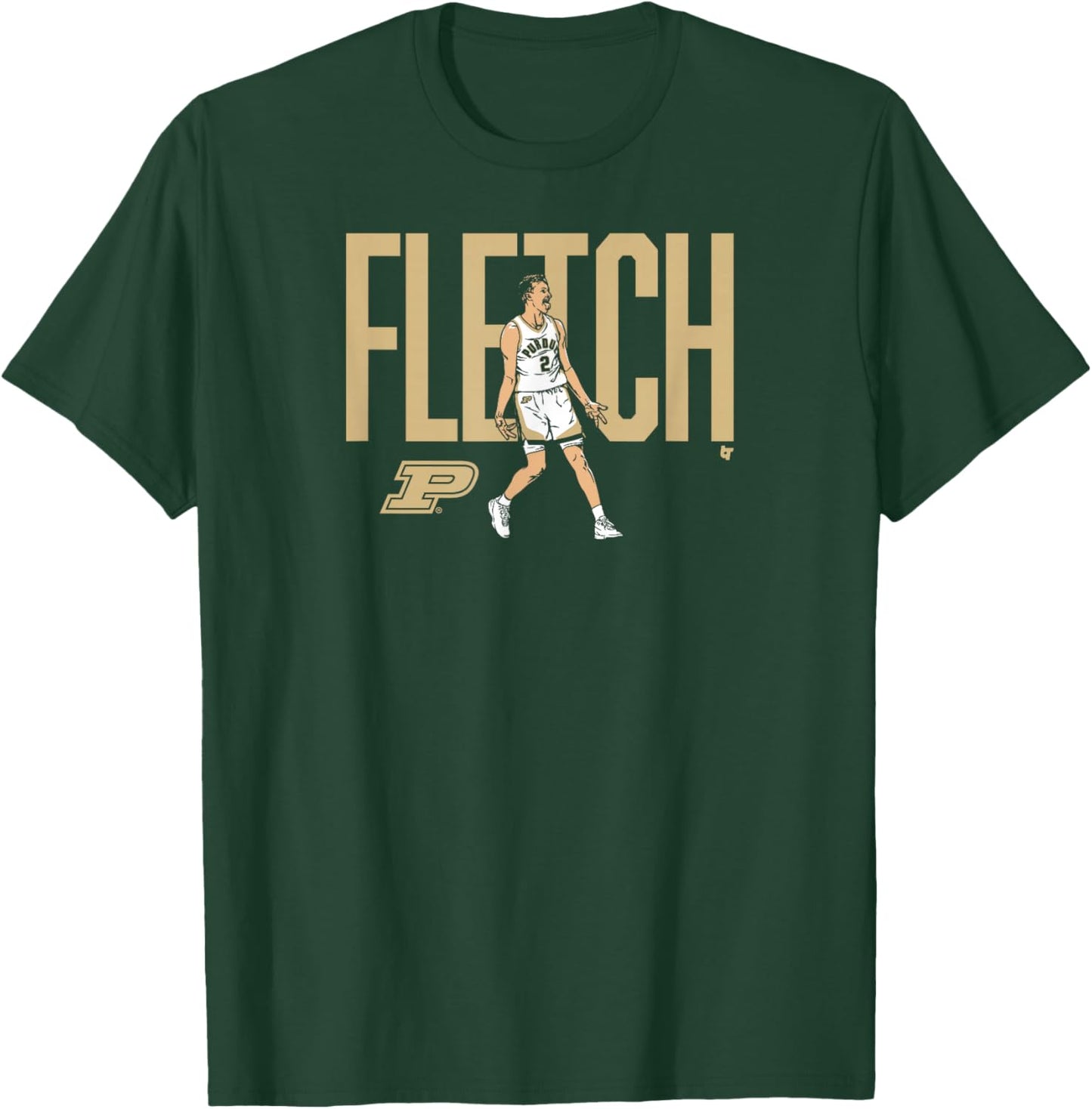 Fletcher Loyer - Fletch - Purdue Boilermakers Basketball T-Shirt - T-Shirt | Forest