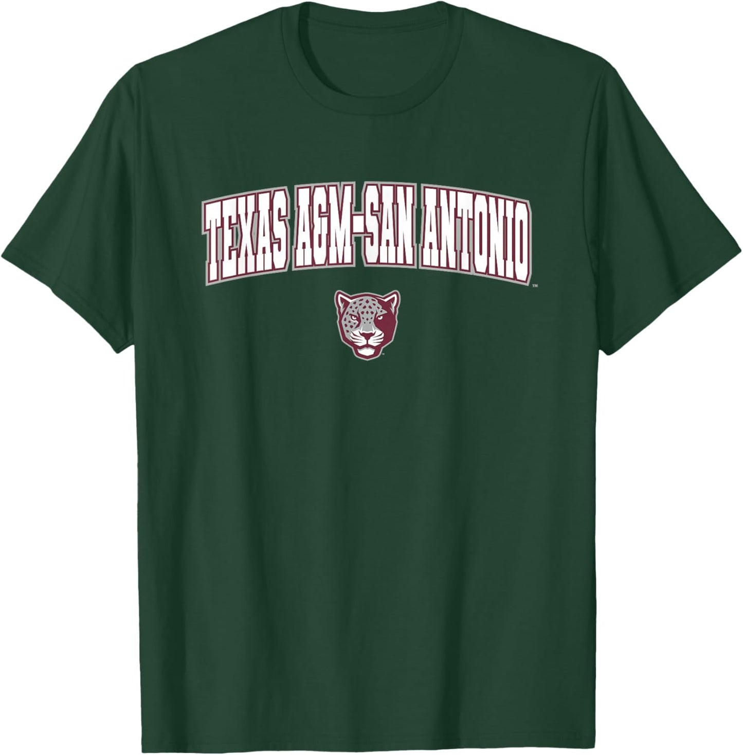 Texas A&M University-San Antonio TAMUSA Jaguars Arch Logo T-Shirt - T-Shirt | Forest