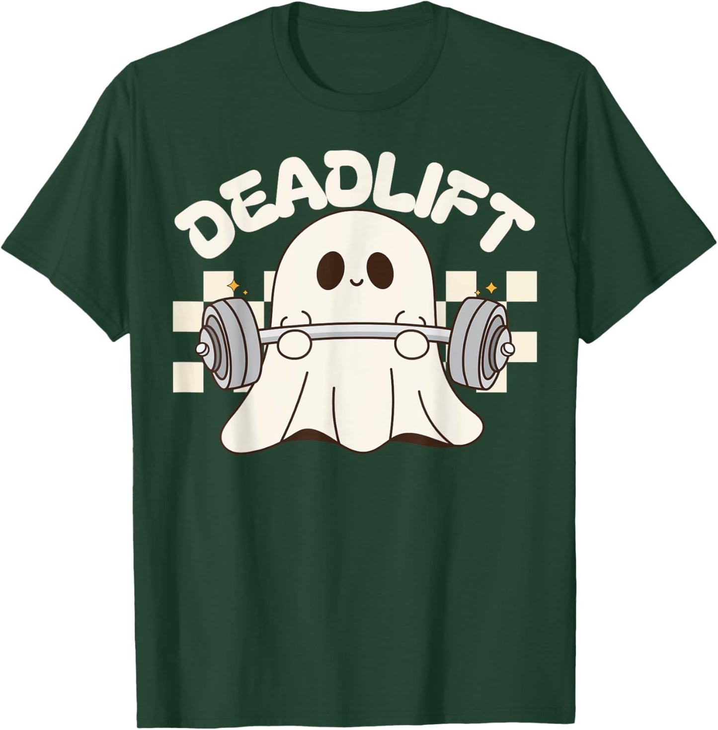 Dead Lift Funny Halloween Ghost Weight Lifting Workout GYM T-Shirt - T-Shirt | Forest
