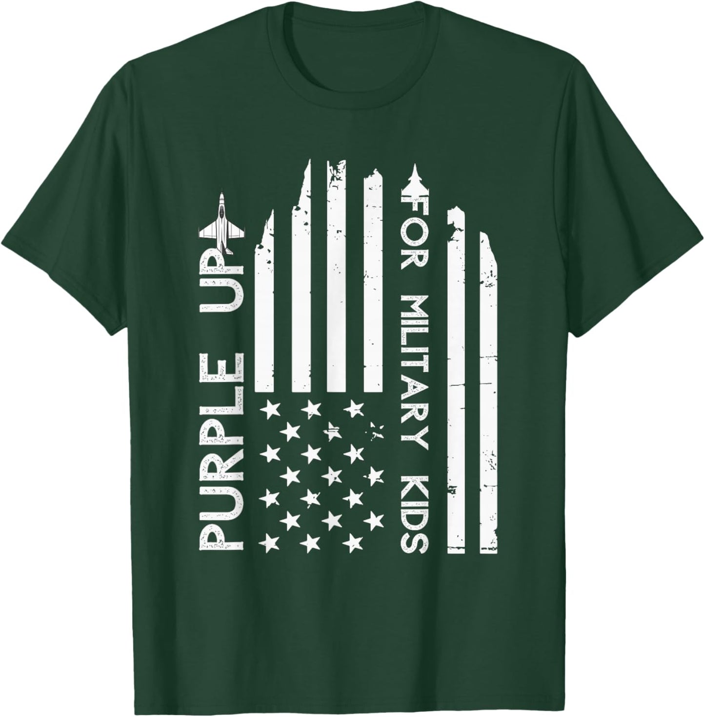 Purple Up For Military Kids Adult Shirt Military Child Month T-Shirt - T-Shirt | Forest