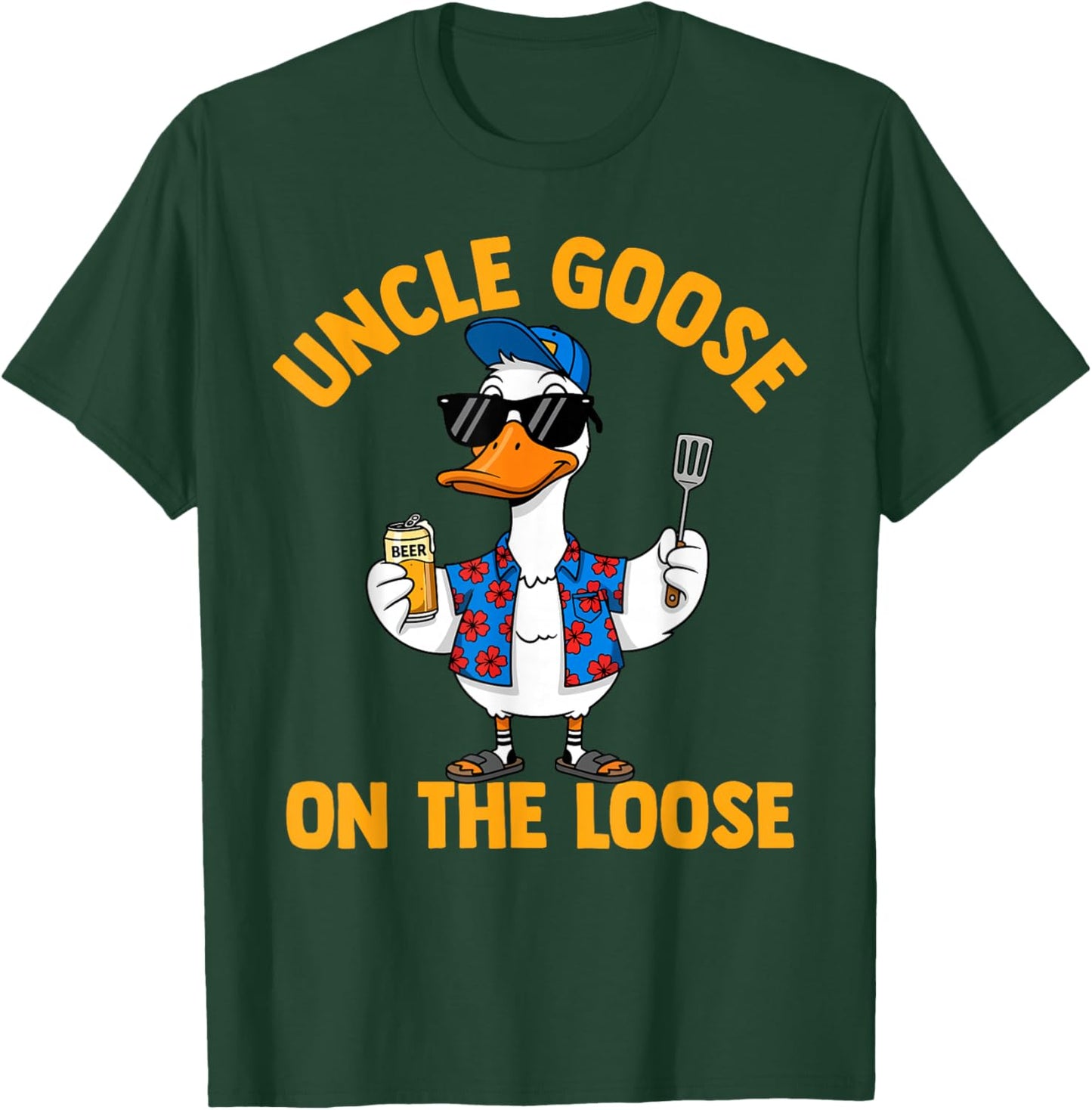 Uncle Goose on The Loose Brother Family Father's Day T-Shirt - T-Shirt | Forest