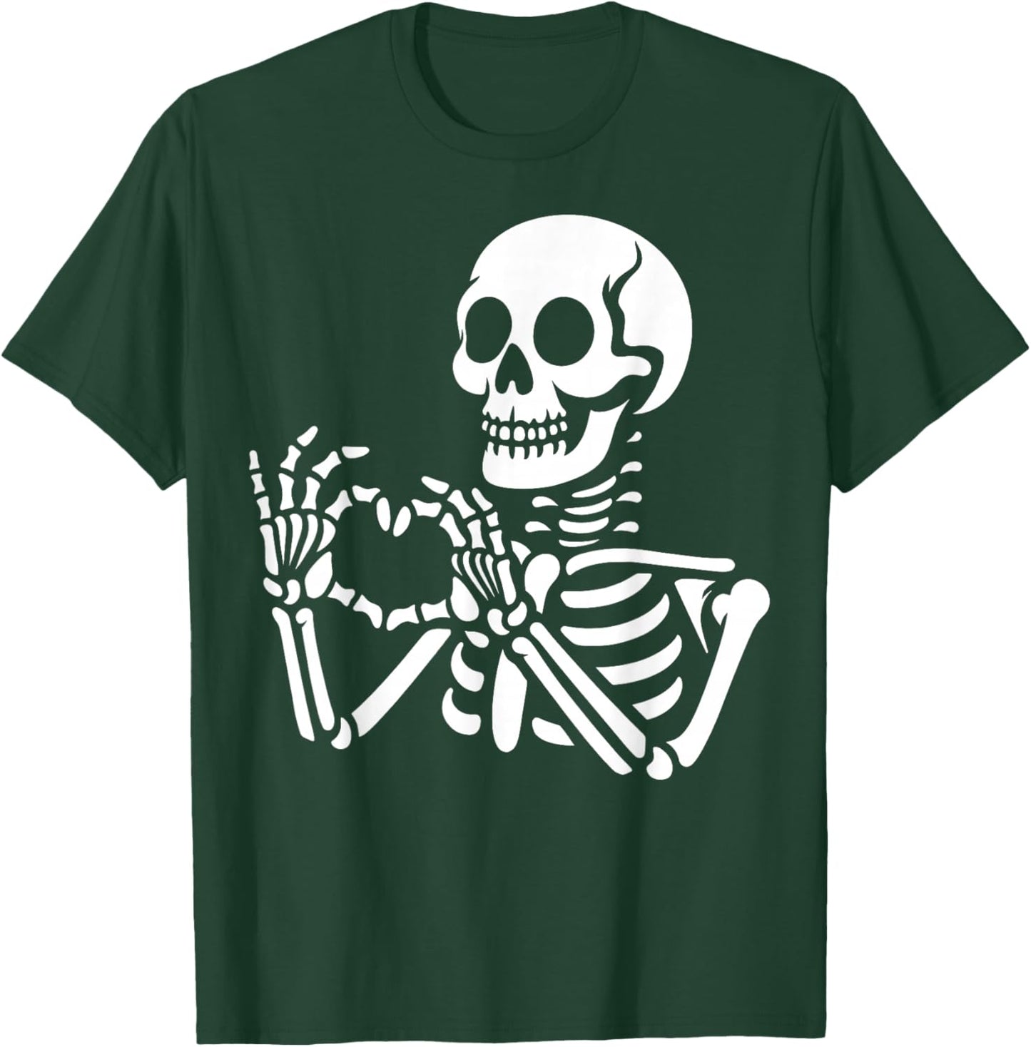Skeleton Hands Heart Sign Retro Halloween Skeleton Hand Sign T-Shirt - T-Shirt | Forest