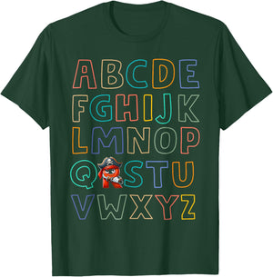 Funny Pirate Day Abc's Alphabet R Bandana Eyepatch Halloween T-Shirt - T-Shirt | Forest