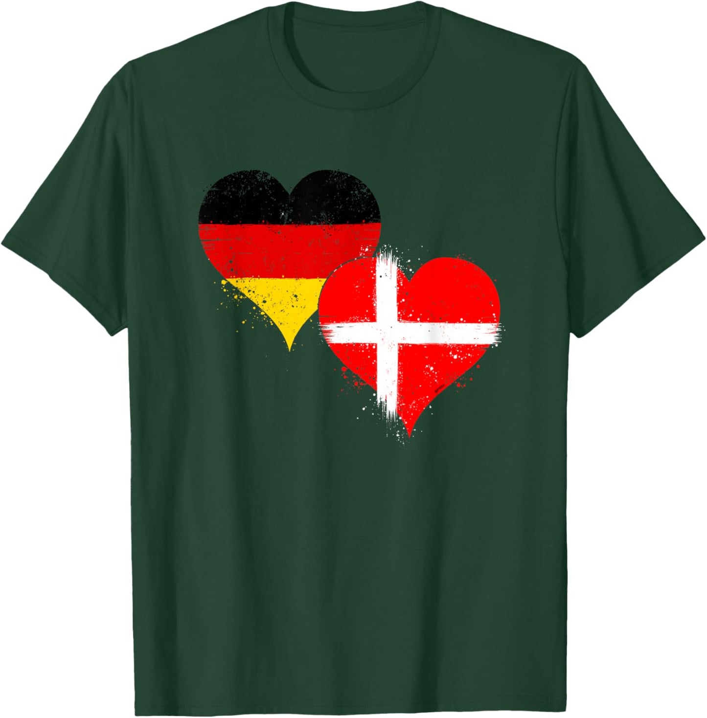 Deutschland Dänemark Flagge für Stolze Dänisch Deutsche Fans T-Shirt - T-Shirt | Forest