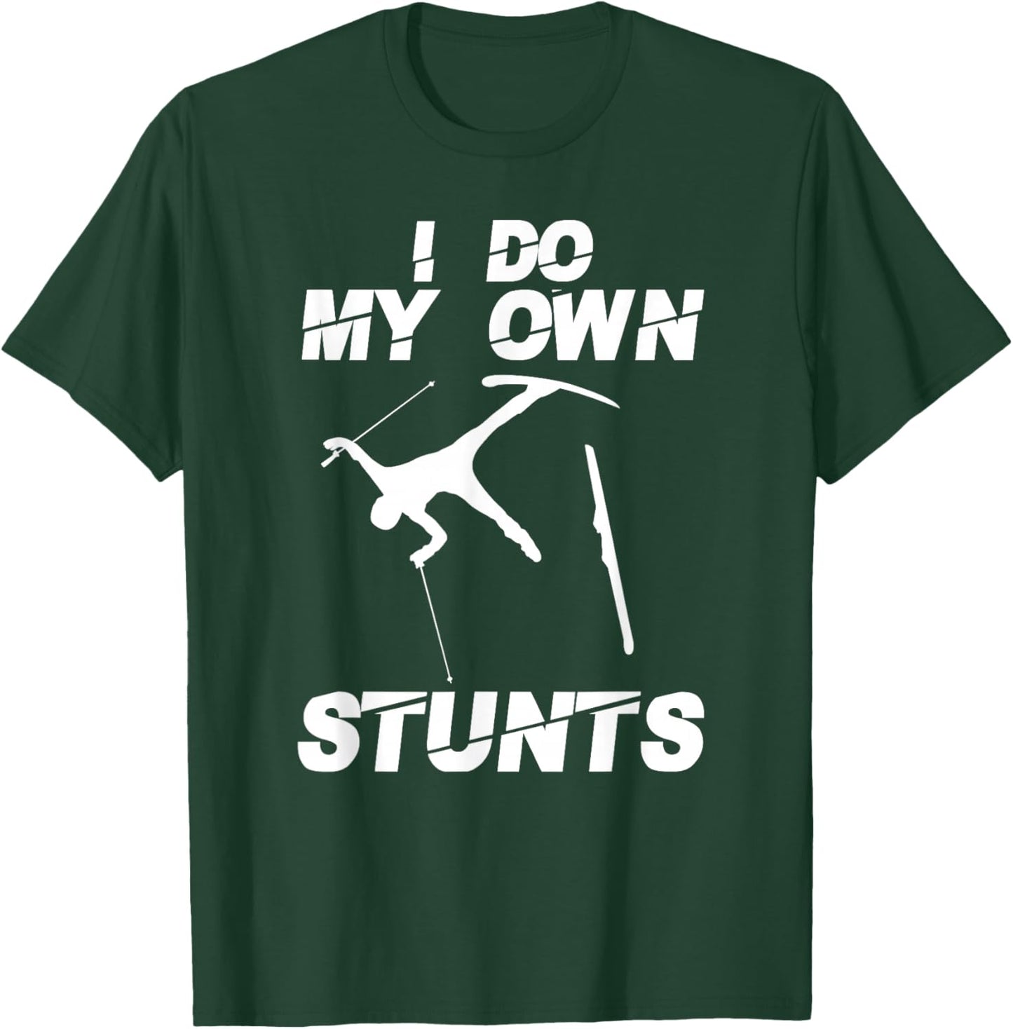 Unique Skiing Art Women Kids Skier Mountain Skiing T-Shirt - T-Shirt | Forest