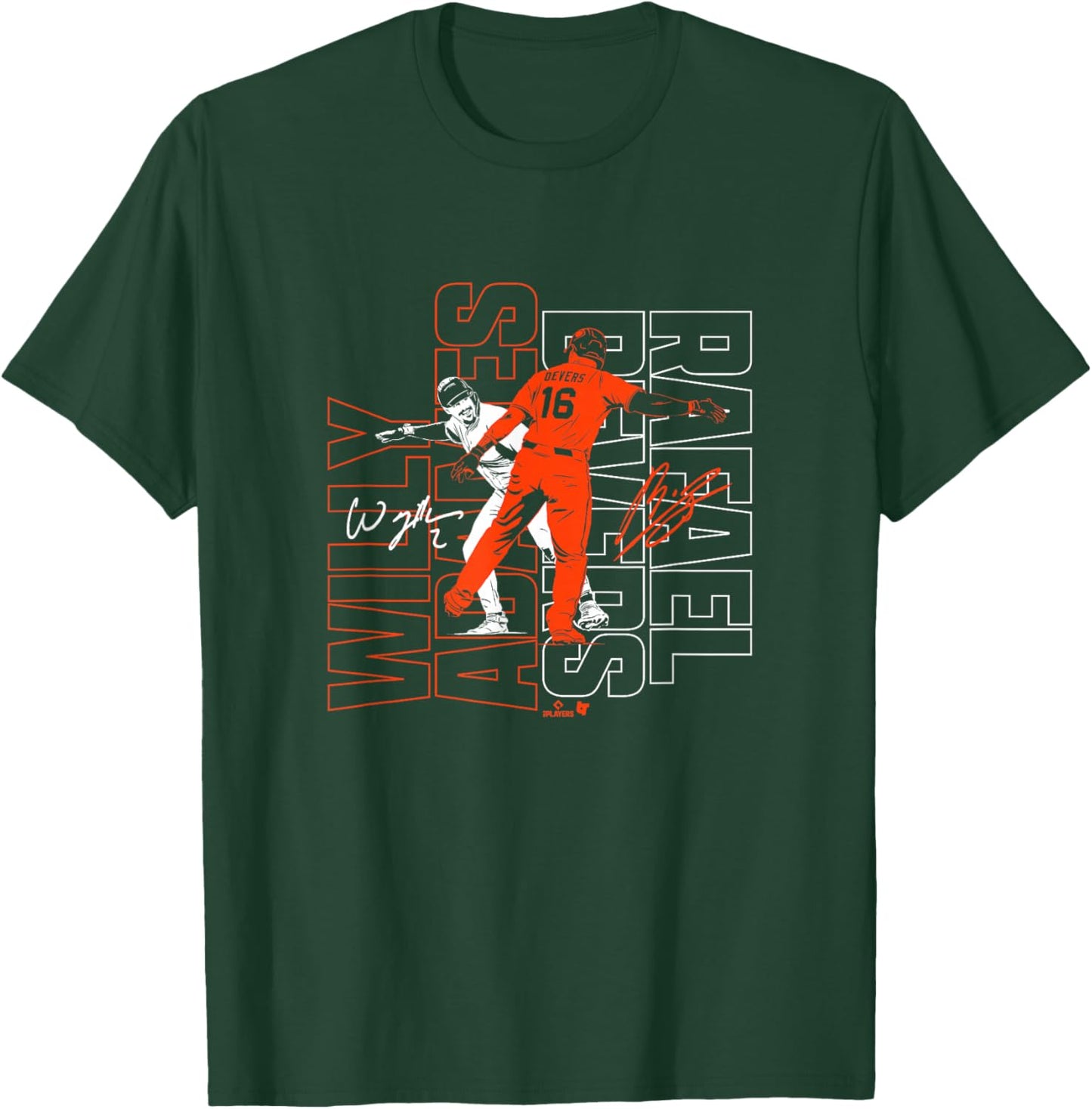 Adames & Devers - DAP Up - San Francisco Baseball T-Shirt - T-Shirt | Forest