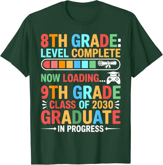 8th Grade Level Complete Last Day of School Kids 8th Grade T-Shirt - T-Shirt | Forest