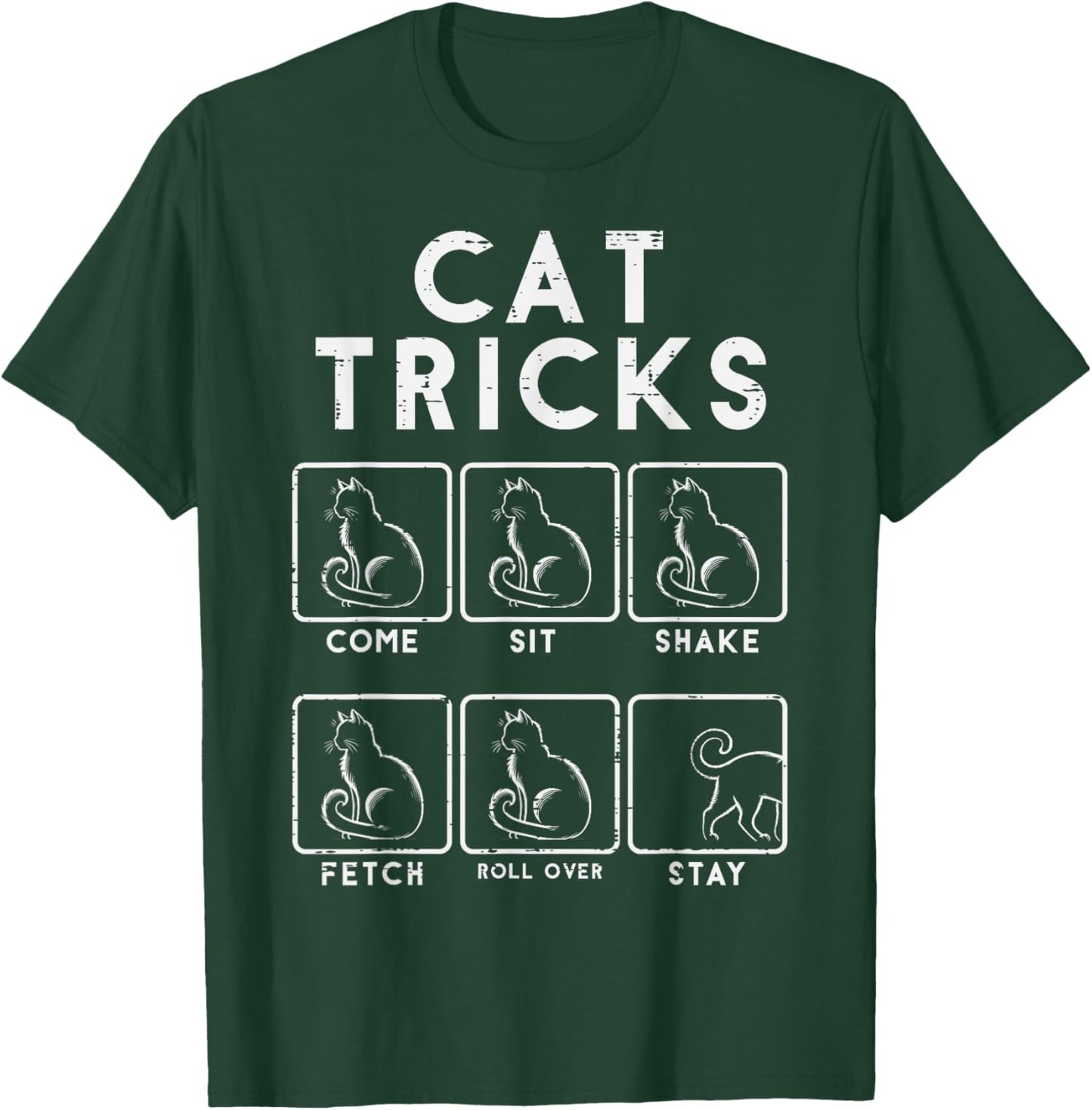 Cat Tricks Funny Kitten Kitty Feline Pet Men Women Boys Kids T-Shirt - T-Shirt | Forest