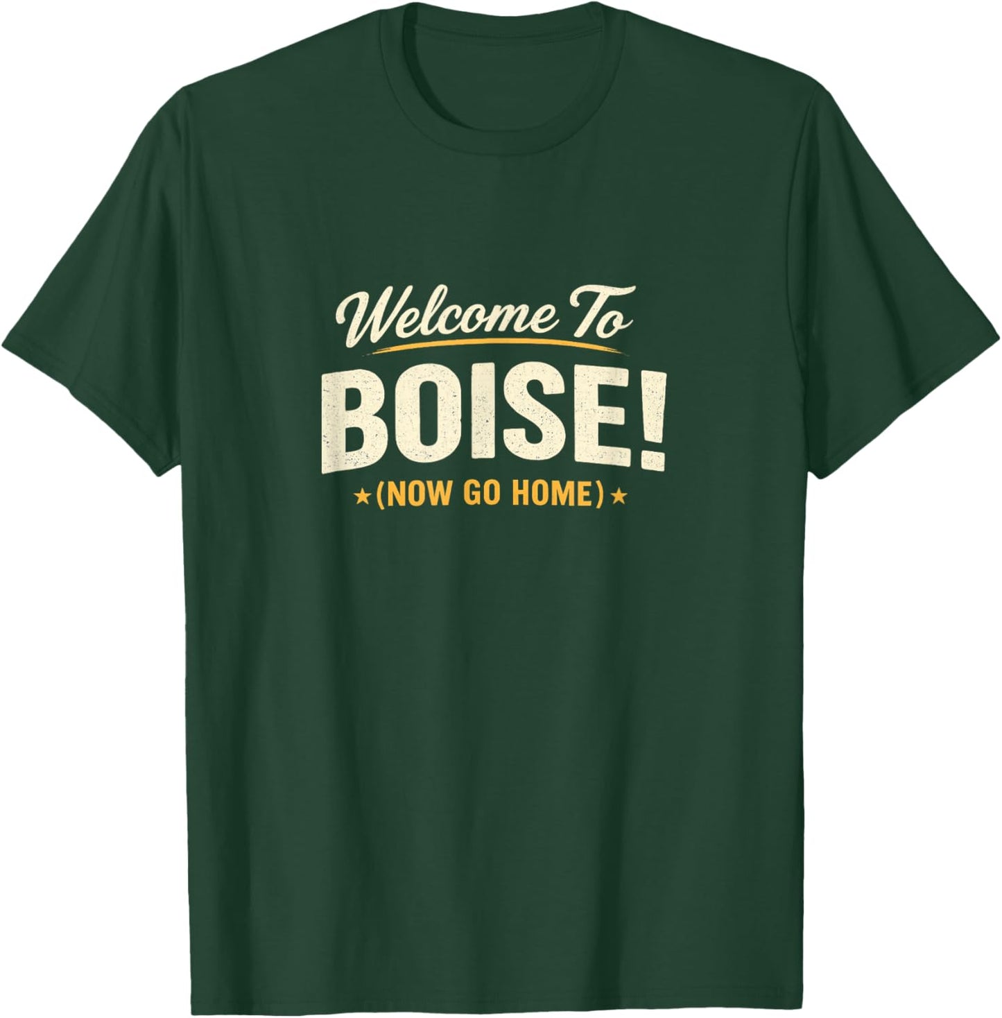 Welcome to Boise! Now Go Home T-Shirt - T-Shirt | Forest