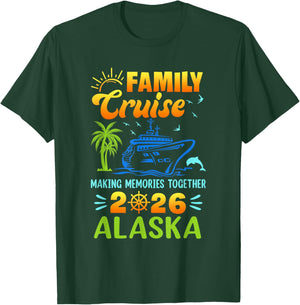 Alaska Cruise 2026 Family Friends Group Vacation Matching T-Shirt - T-Shirt | Forest