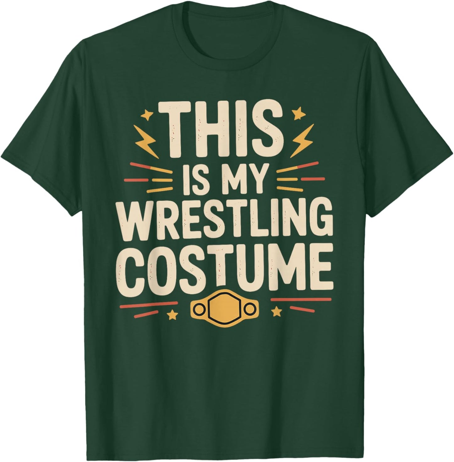 This is My Wrestling Costume - Halloween Wrestler Joke T-Shirt - T-Shirt | Forest