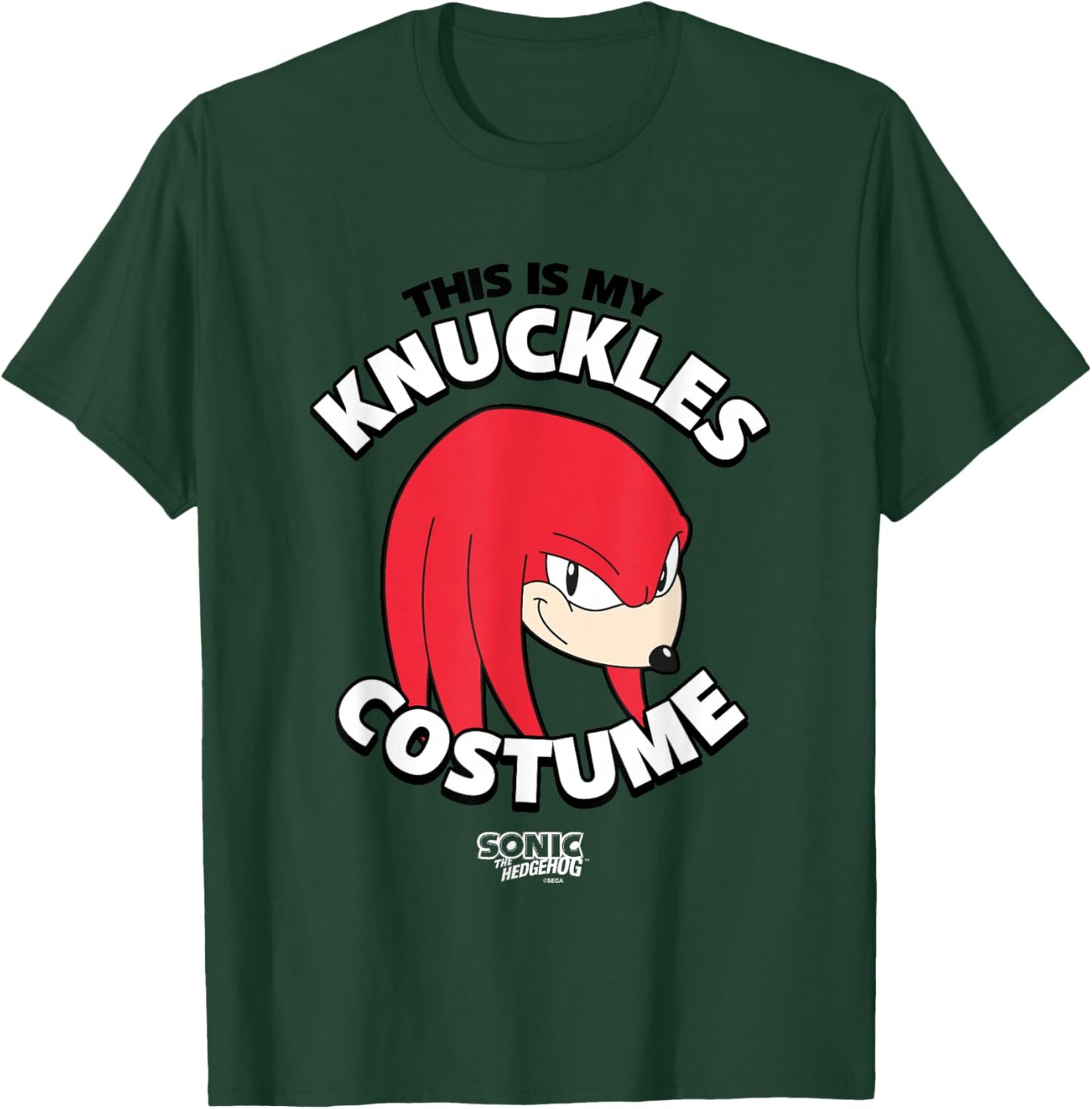 Sonic The Hedgehog Halloween Retro Knuckles Costume T-Shirt - T-Shirt | Forest