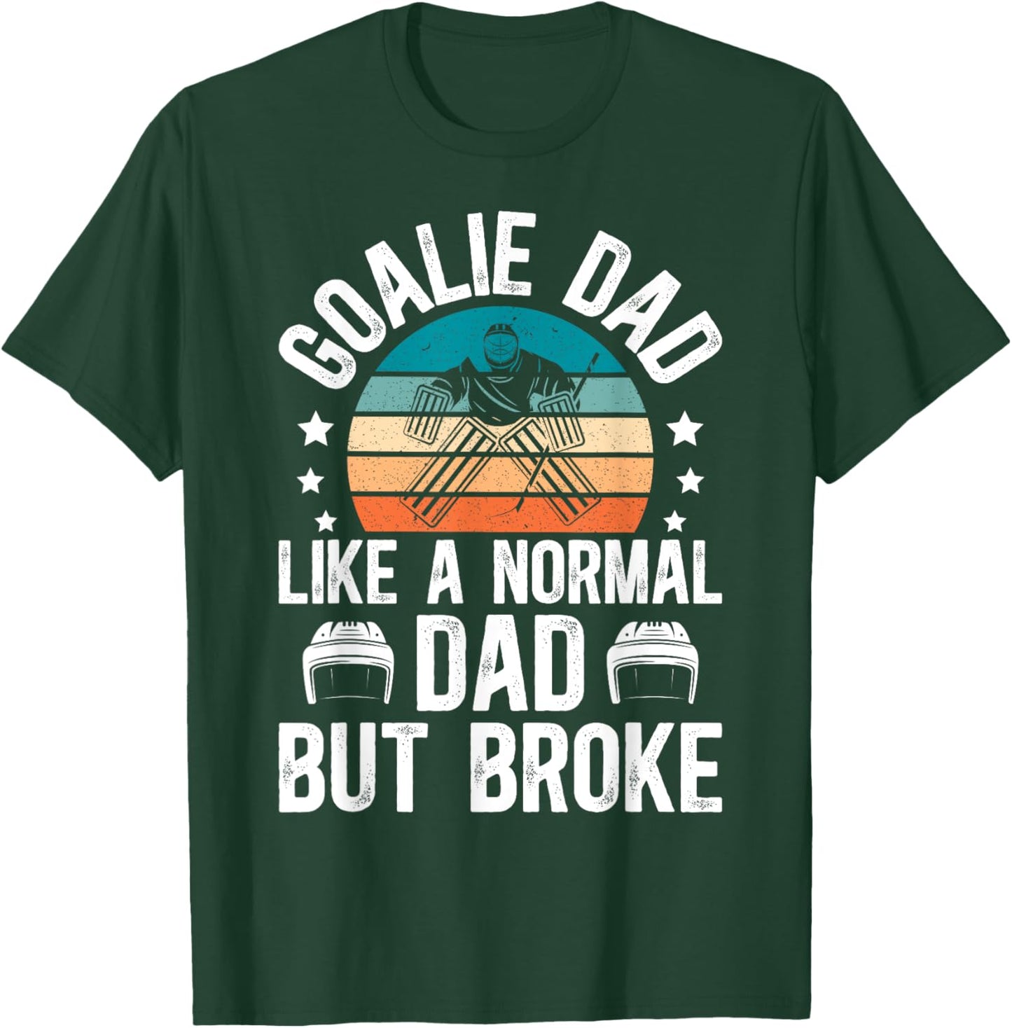 Funny Hockey Keeper Dad Of A Hockey Goalie Father - Black - Men's - Small - - - Father's Day T-Shirt - T-Shirt | Forest