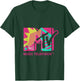 Klassisches MTV-Logo, rosa und blaugrünes Design T-Shirt - T-Shirt | Forest