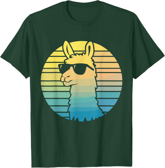 Alpaca Lover Llama Vintage T-Shirt - T-Shirt | Forest