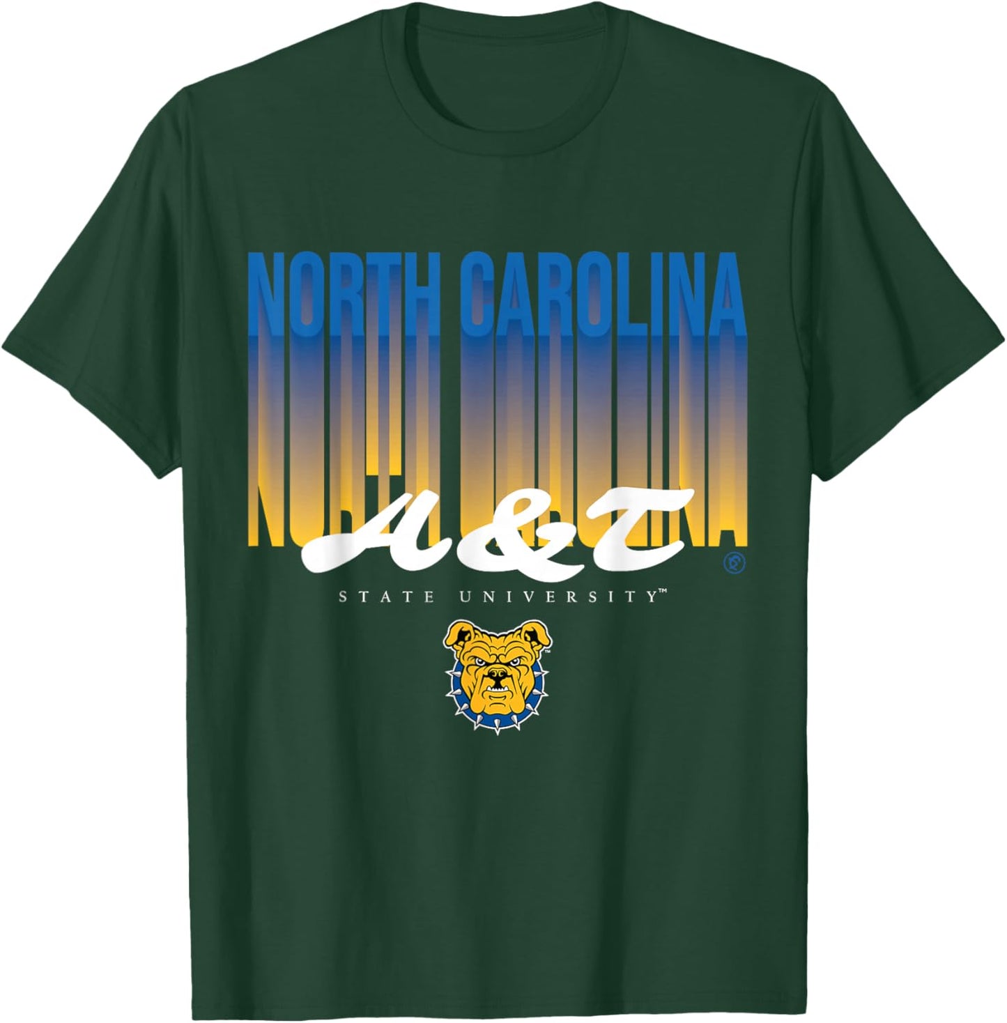The Yard Essentials - North Carolina A&T State - NCAT Fade T-Shirt - T-Shirt | Forest