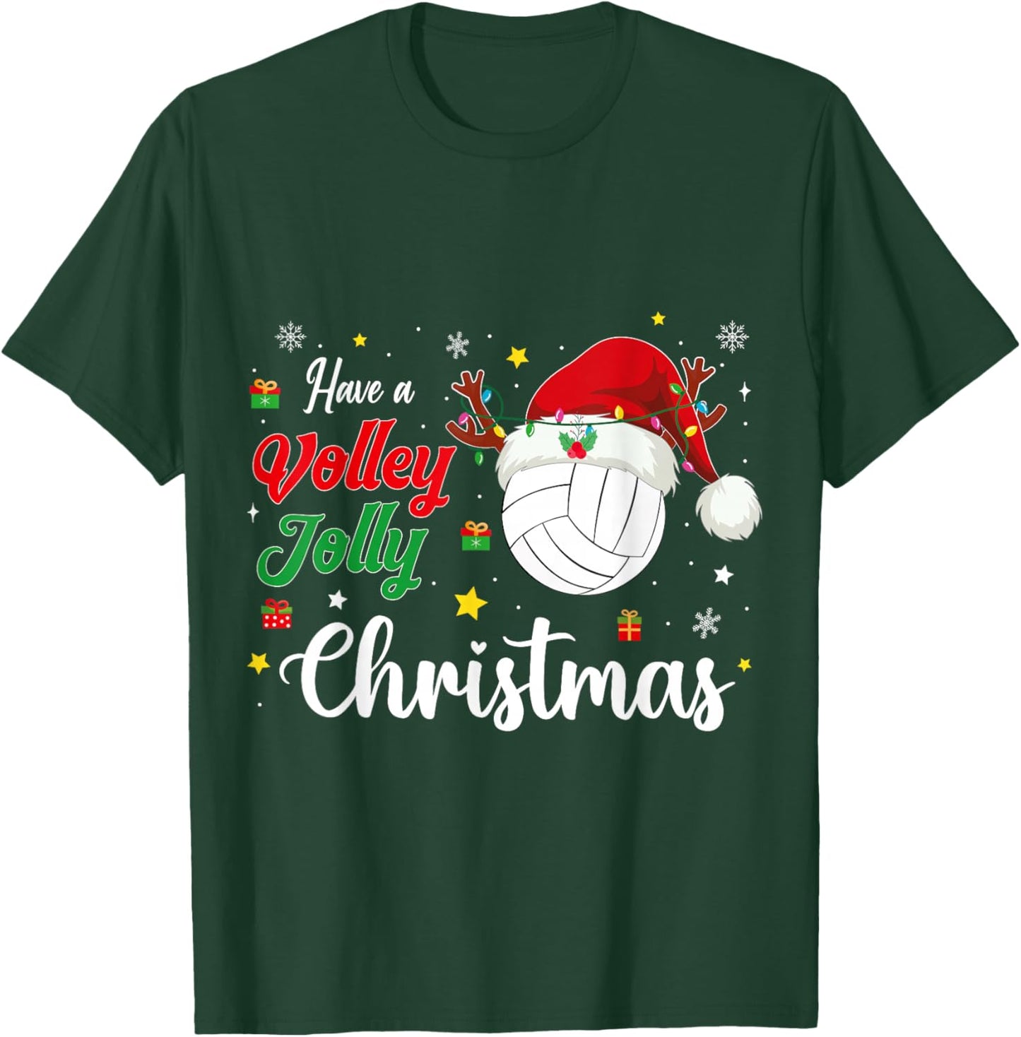Christmas Volleyball Player Have a Volley Jolly Christmas T-Shirt - T-Shirt | Forest