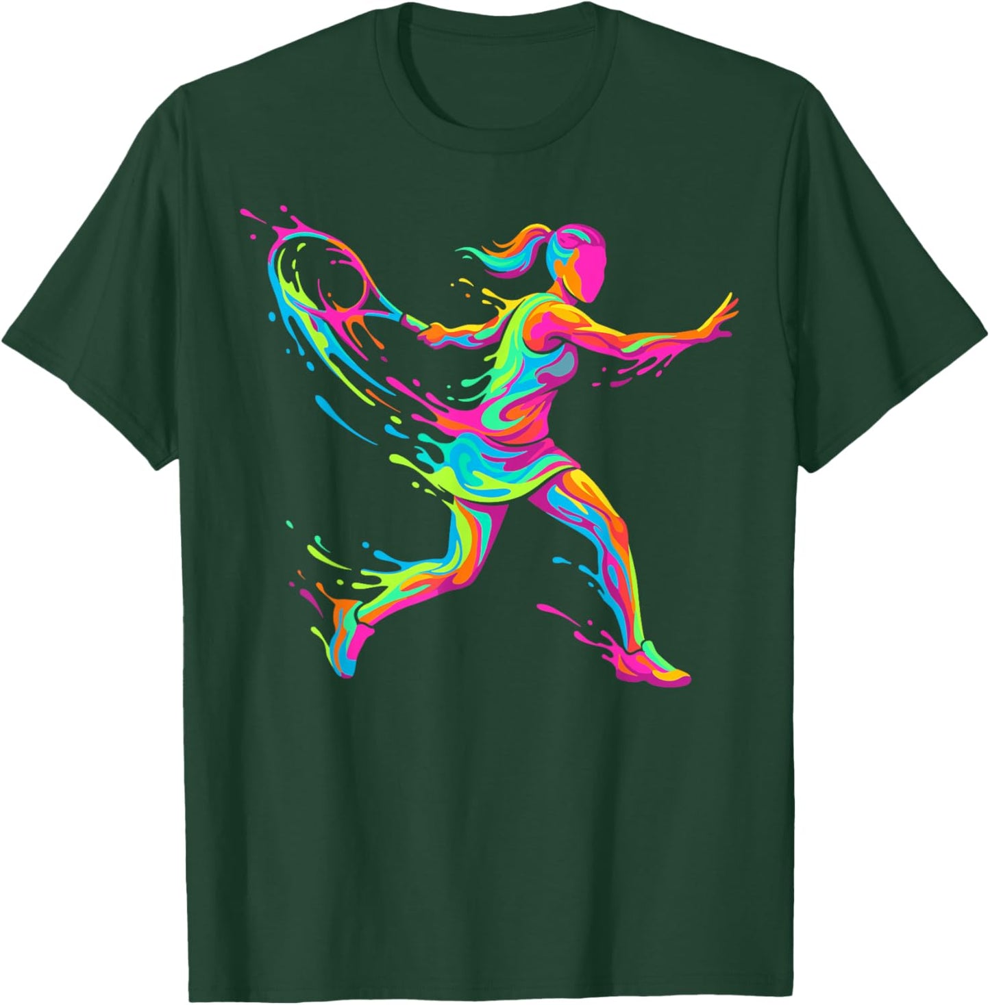 Tennis Player Woman Child and Girl T-Shirt - T-Shirt | Forest
