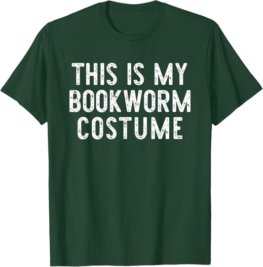 This is My Bookworm Costume Halloween Easy Book Reading T-Shirt - T-Shirt | Forest