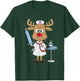 Reindeer Nurse Scrub Tops Christmas Stethoscope Nursing Xmas T-Shirt - T-Shirt | Forest