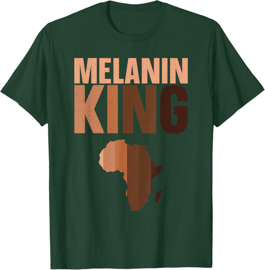 African King Design Boys African Print Melanin King T-Shirt - T-Shirt | Forest