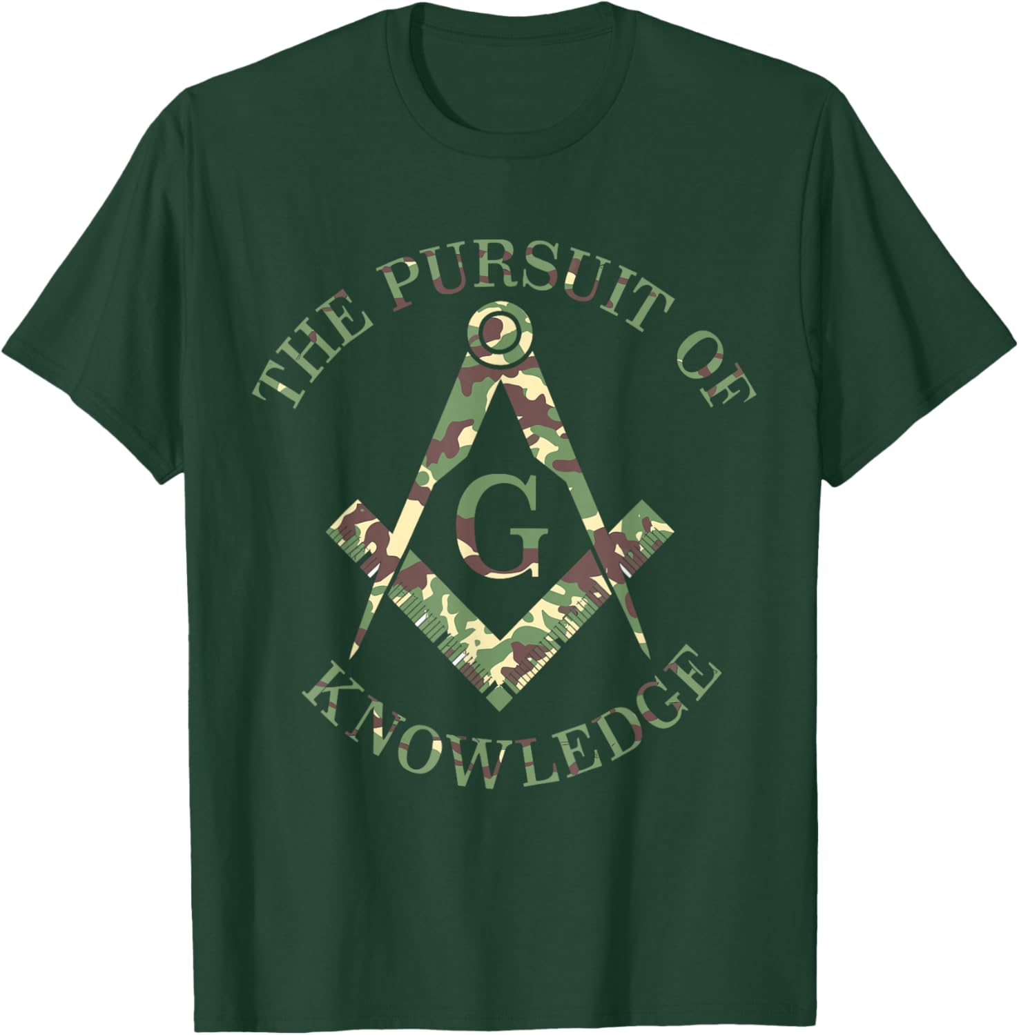 Mason Masonic Camo Freemason T-Shirt - T-Shirt | Forest