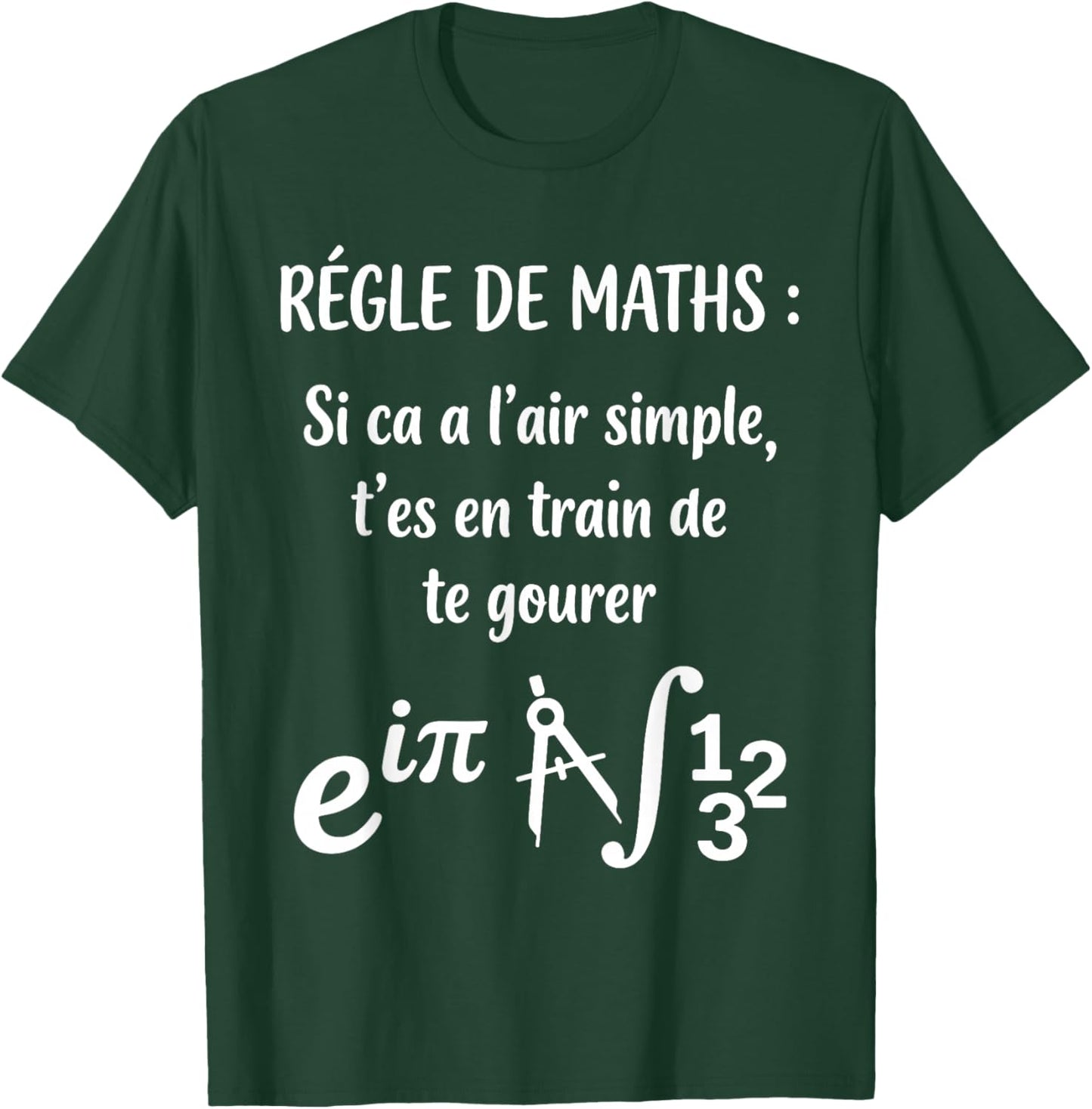 Règle Professeur de Math Humour mathématiques Prof de Maths T-Shirt - T-Shirt | Forest