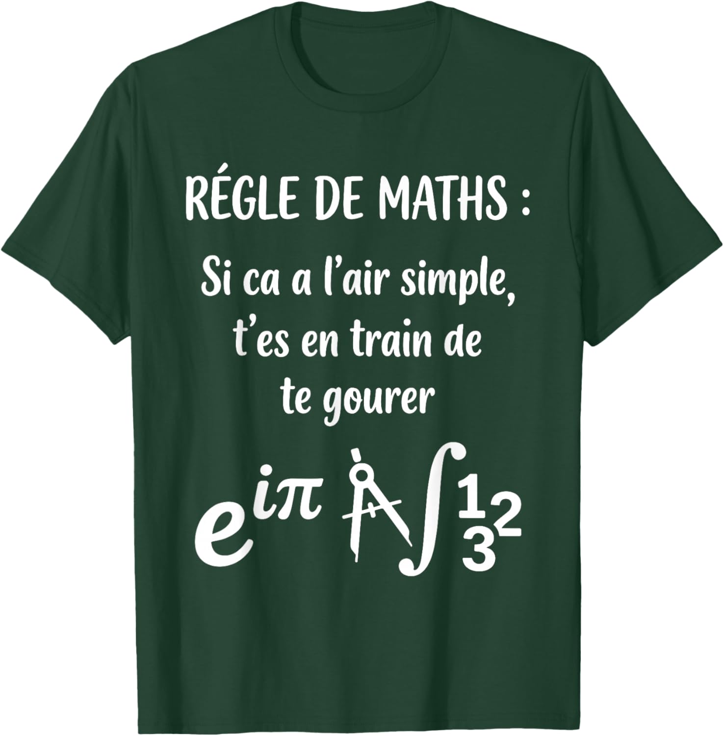 Règle Professeur de Math Humour mathématiques Prof de Maths T-Shirt - T-Shirt | Forest